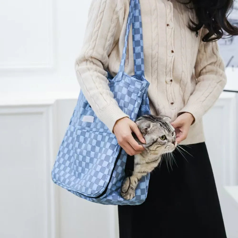 Cat Carrier Shoulder Backpack with Button Closure