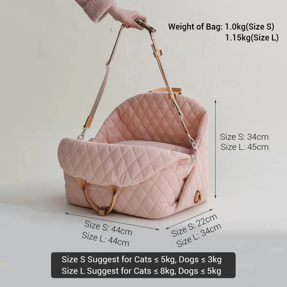 2-in-1 Pet Carrier Handbag & Travel Bed