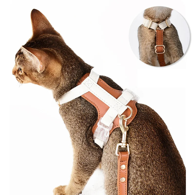 Adjustable Faux-Leather Pet Harness or Matching Leash