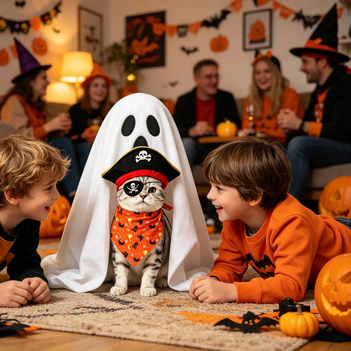 Pirate Hat & Bandana Costume Set for Cats & Dogs
