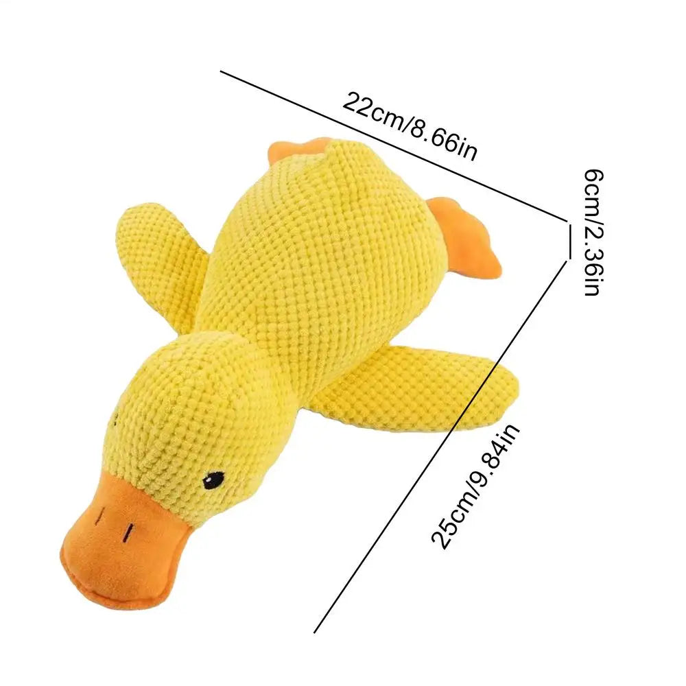 Yellow Plush Duck Dog Toy with Sound