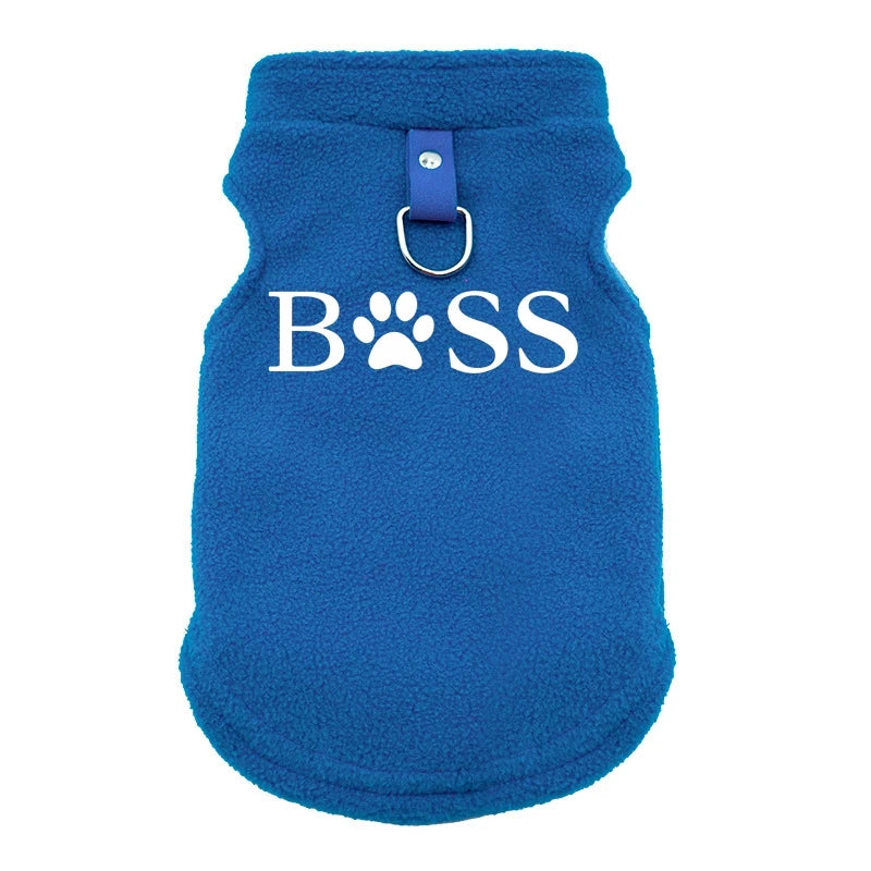 Fleece Pet Vest with Rounded Hem