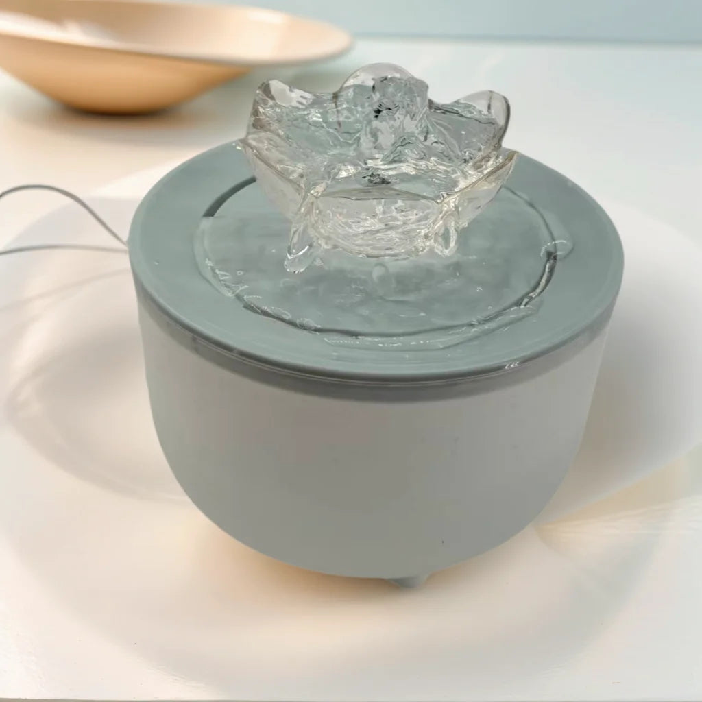 1.2L Compact Pet Water Fountain, Lotus & Spout Styles