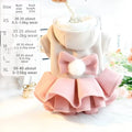 Hooded Pet Dress with Pom-Pom Bow & Tiered Skirt