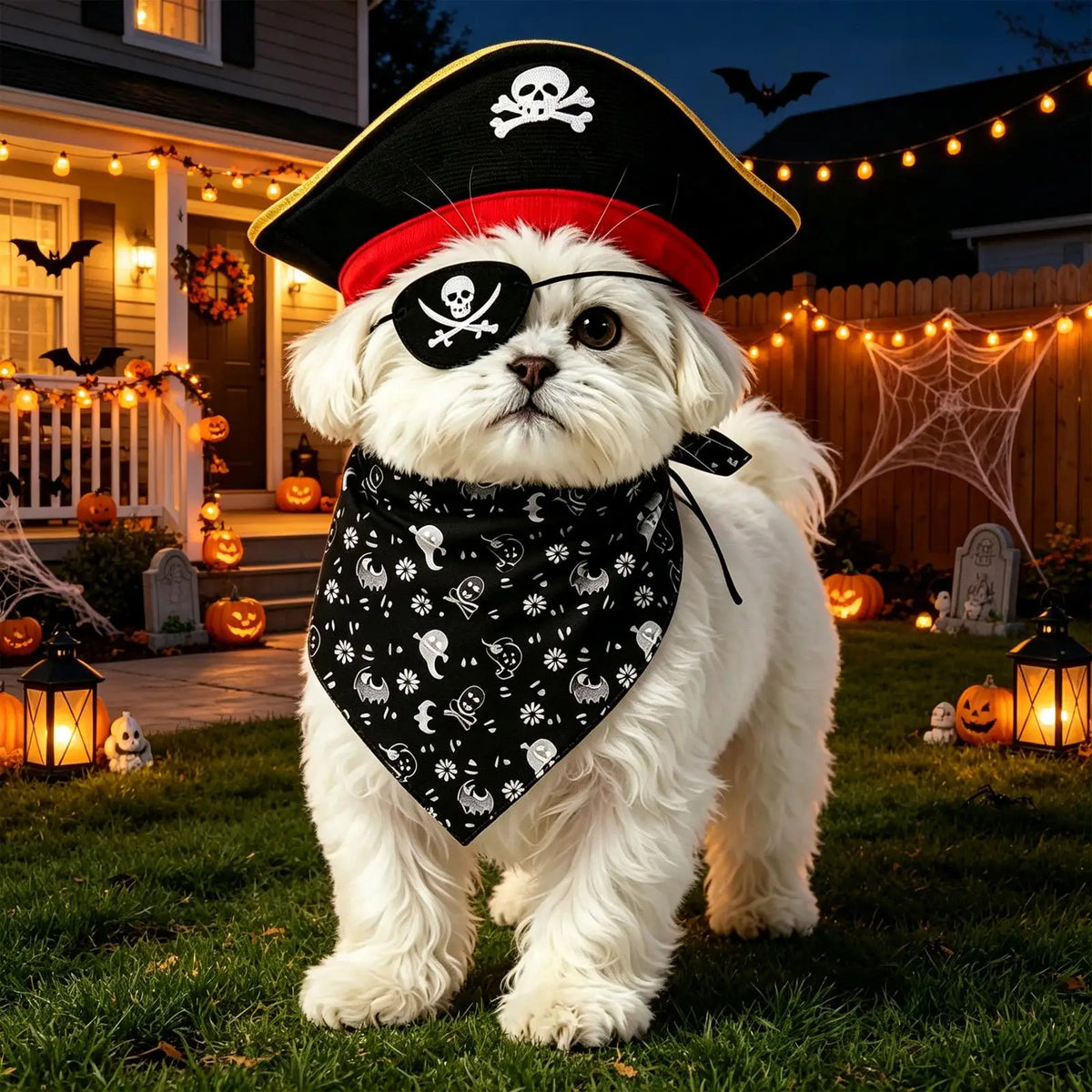 Pirate Hat & Bandana Costume Set for Cats & Dogs