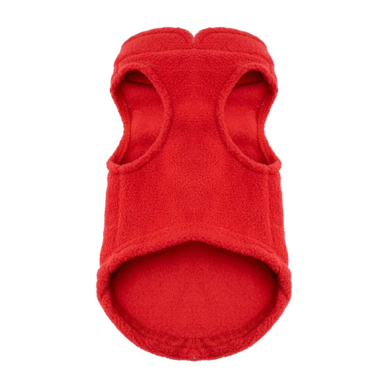 Fleece Pet Vest with Rounded Hem