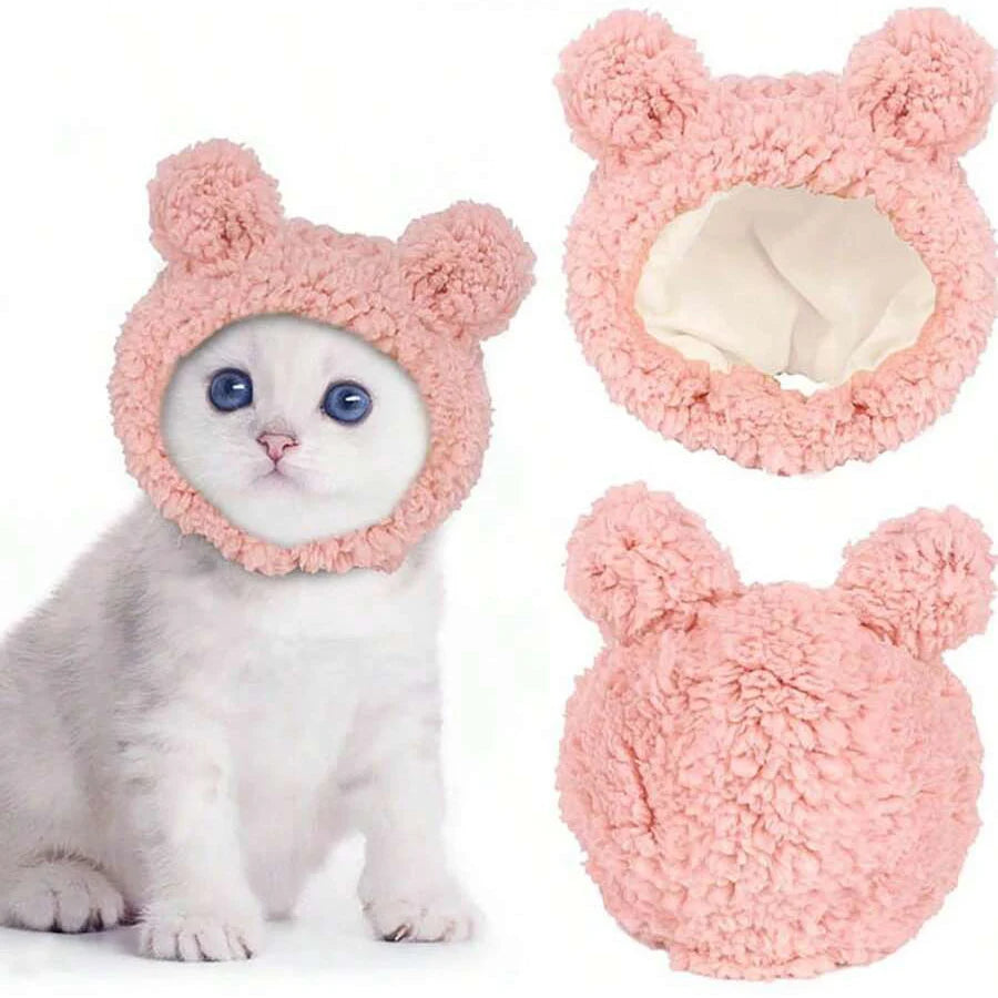 Plush Animal-Ear Pet Costume Hood
