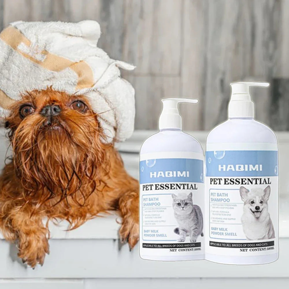 HAQIMI Pet Bath Shampoo, 500 ml, Dog or Cat Option