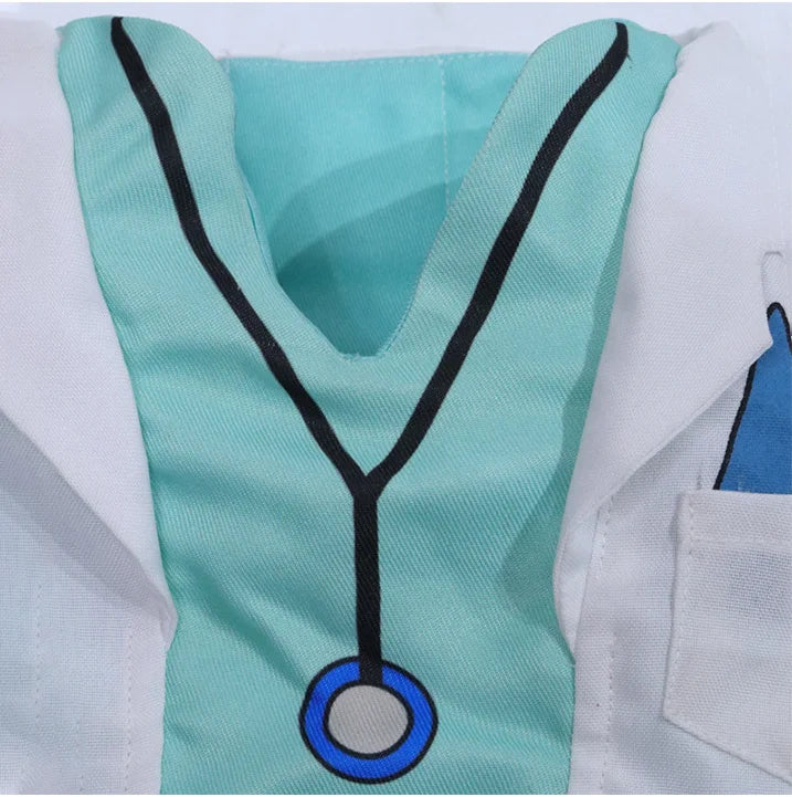 Doctor Dog Costume with Scrubs & Lab Coat
