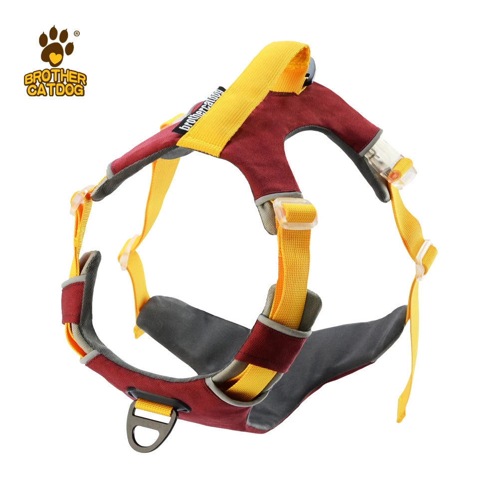 Adjustable Padded Nylon Dog Harness with Reflective Details