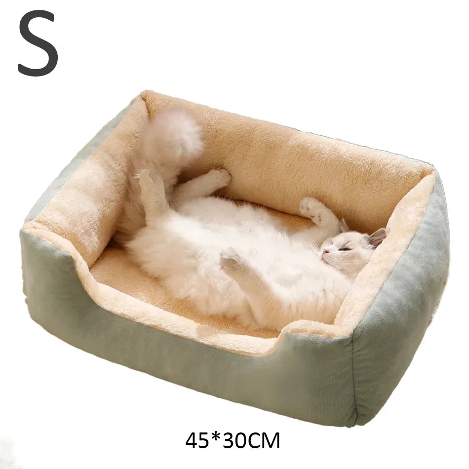 Soft Short-Plush Cat Bed in Five Colors