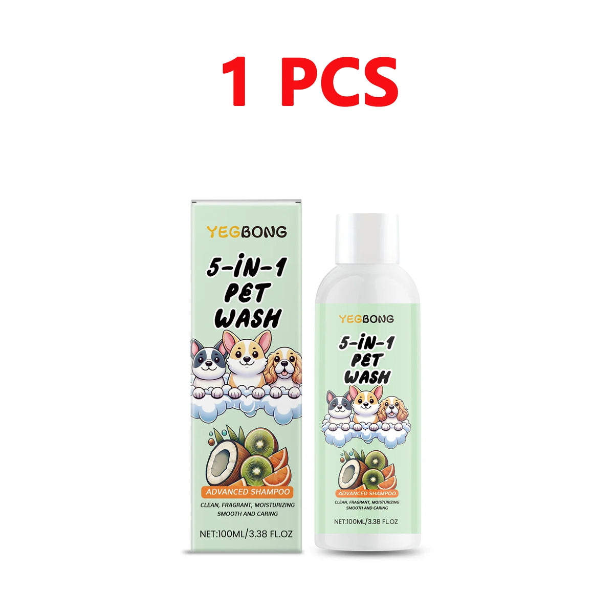 YEGBONG Coconut-Scented Dog Shampoo, 100 ml, Multipack Options