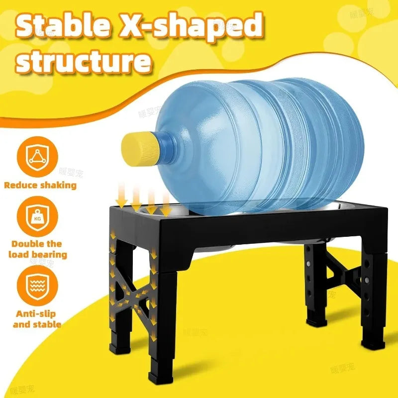 Adjustable Raised Dog Feeder with Stainless-Steel Bowls