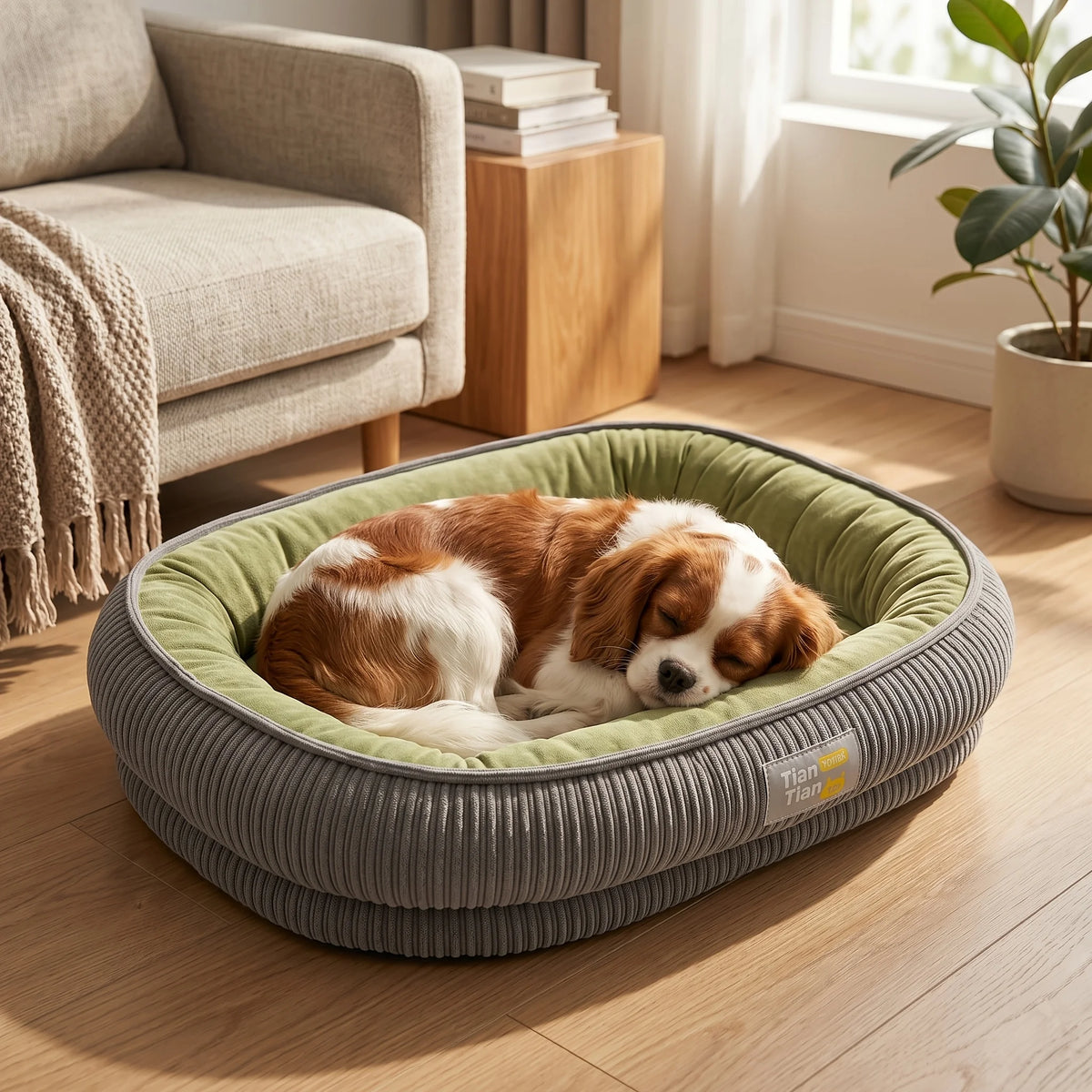 Oval Bolster Bed for Dogs & Cats