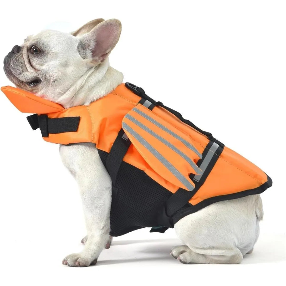 Adjustable Dog Swim Vest with Chin Panel & Grab Handle