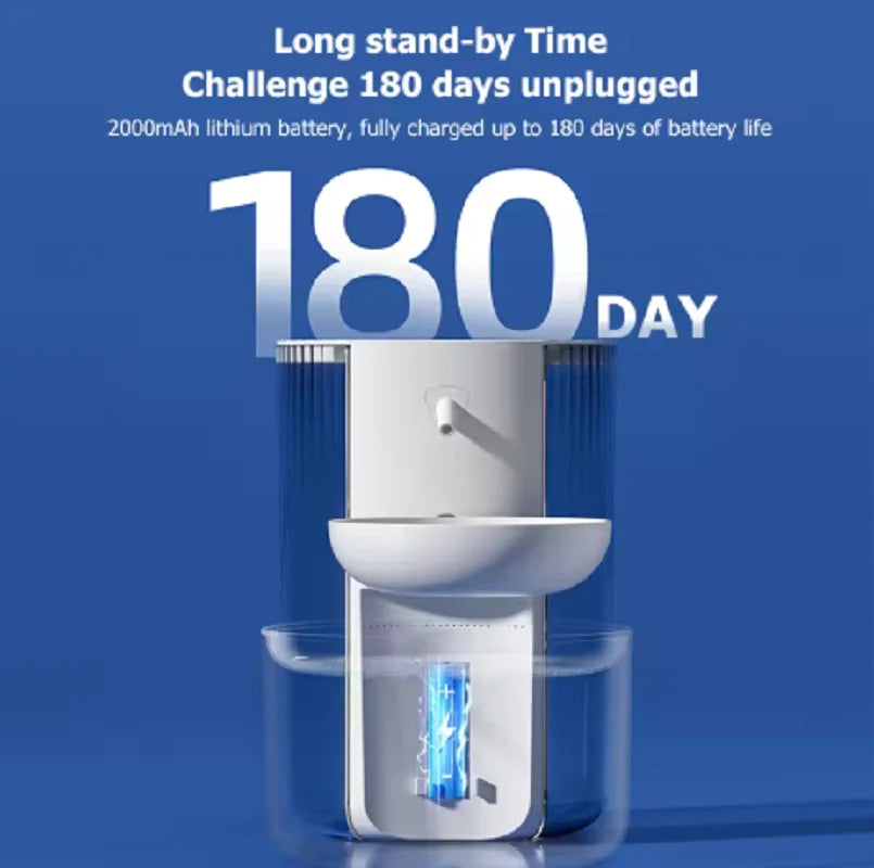 3L Rechargeable Pet Water Dispenser with Tilting Bowl
