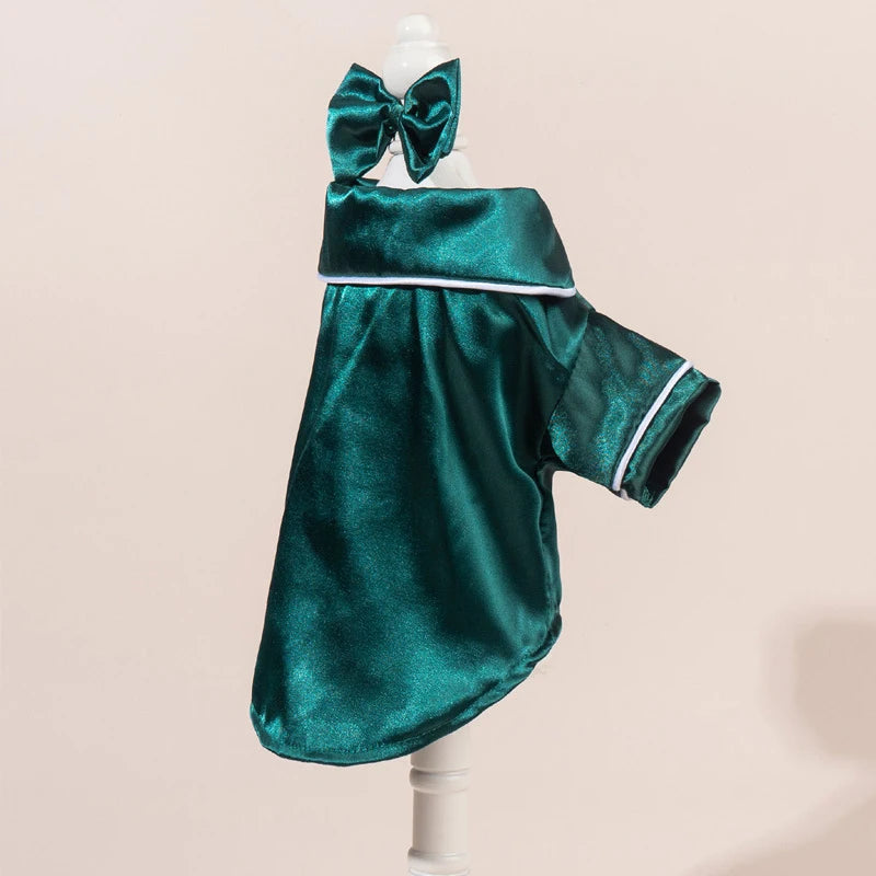 Satin-Look Pet Pajama Shirt with Contrast Piping