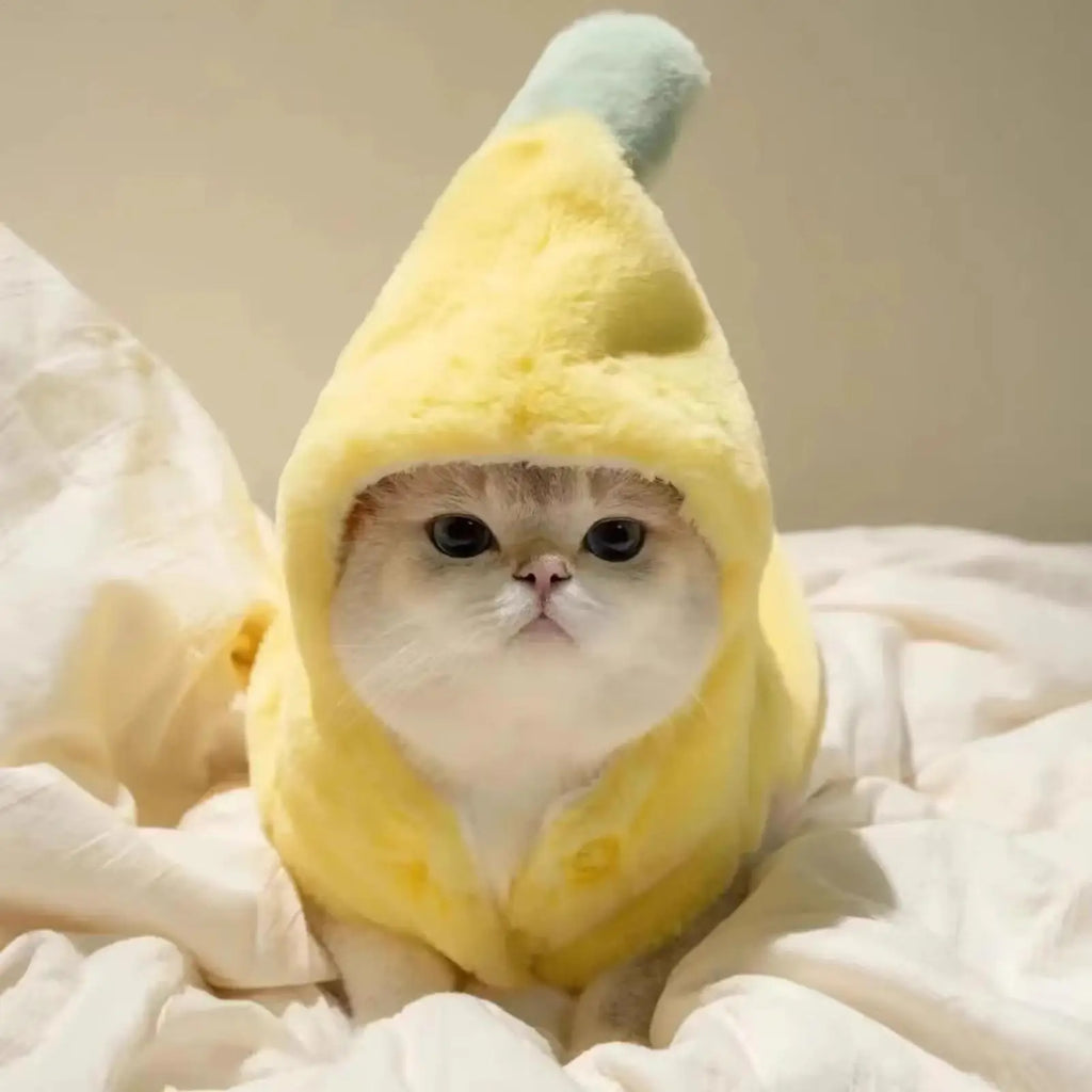 Plush Banana Hooded Pet Costume