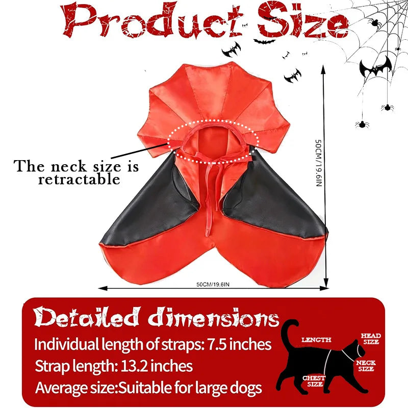 Vampire Cape Costume for Cats & Dogs