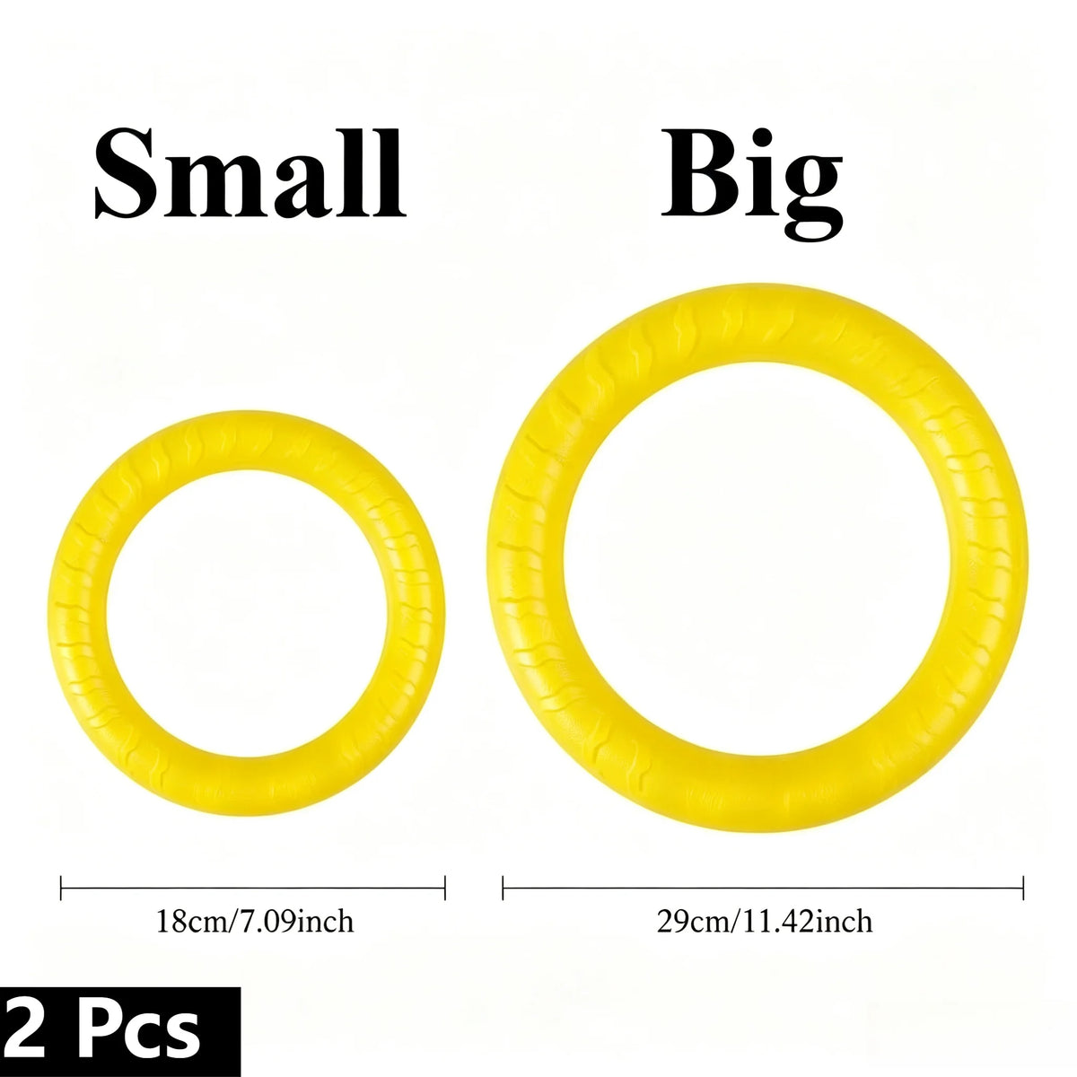 Textured Dog Fetch Ring, Small & Large Options