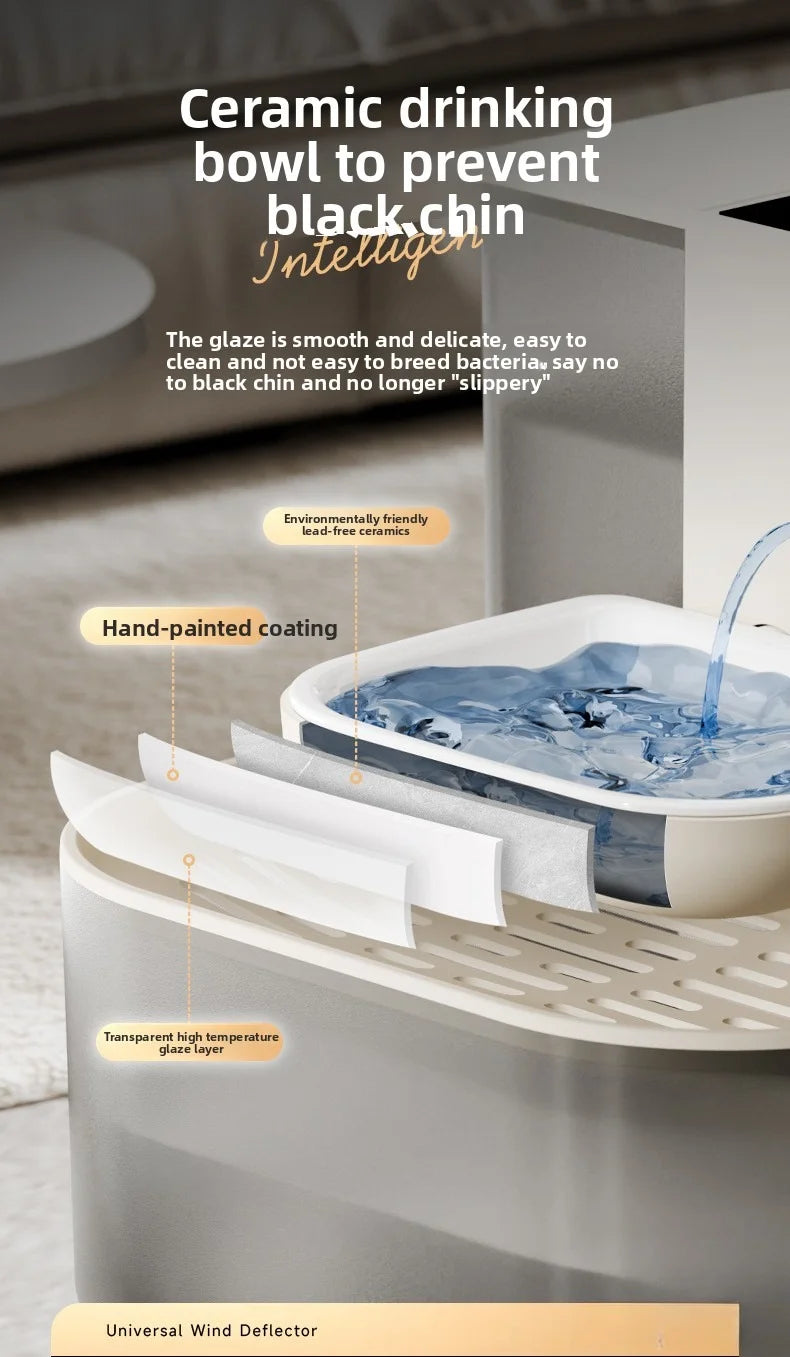 4.5L Tilting Pet Water Dispenser with Ceramic Bowl