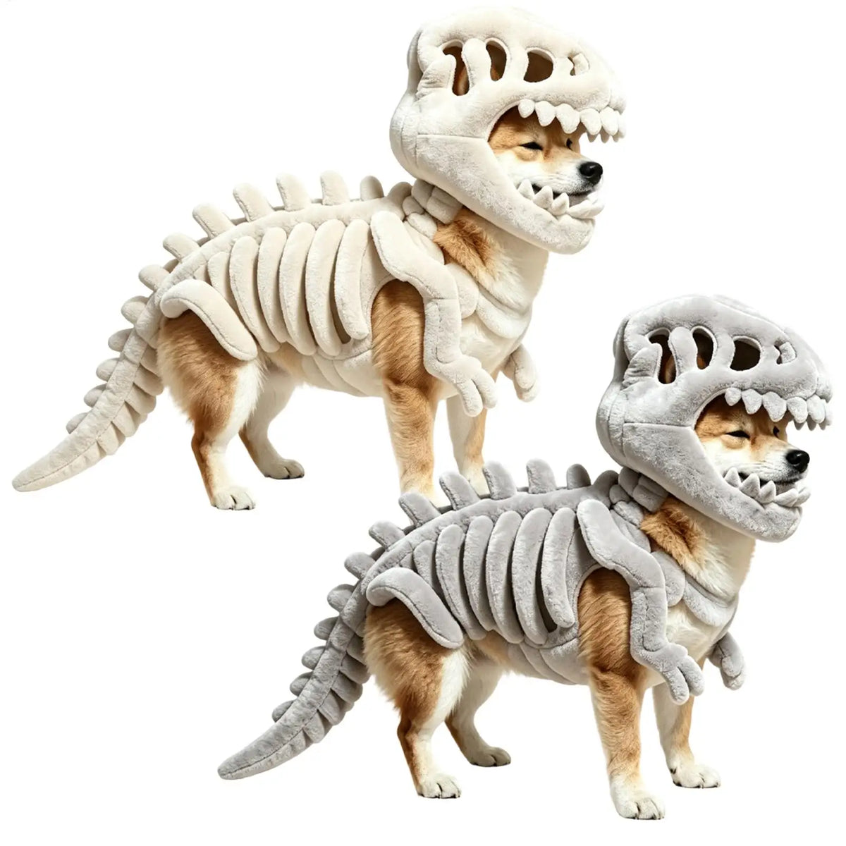 Plush Dinosaur Skeleton Pet Costume