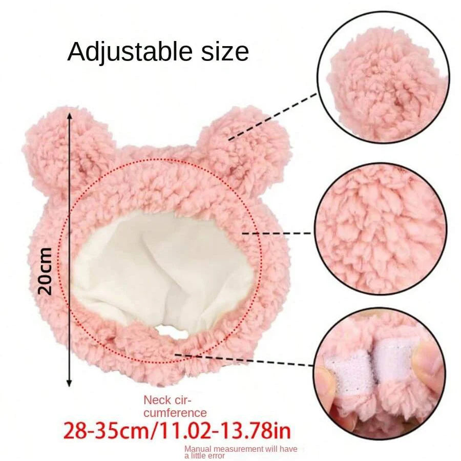 Plush Animal-Ear Pet Costume Hood