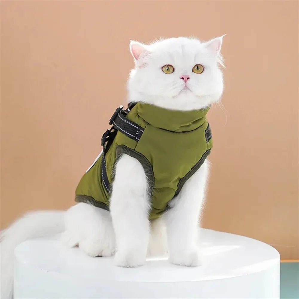 Quilted Zip-Back Pet Vest with Adjustable Straps