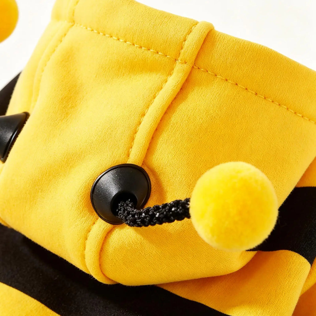 Striped Bee Costume Hoodie for Cats & Small Dogs