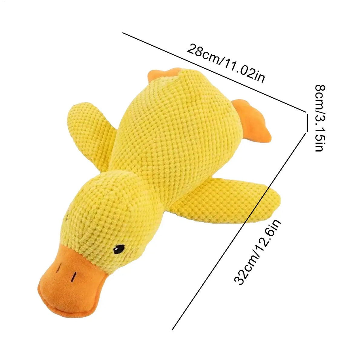 Yellow Plush Duck Dog Toy with Sound