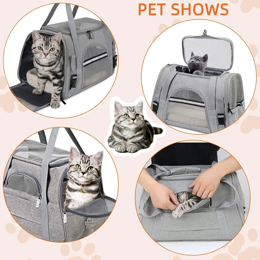 Soft-Sided Pet Carrier with Top Access & Shoulder Strap