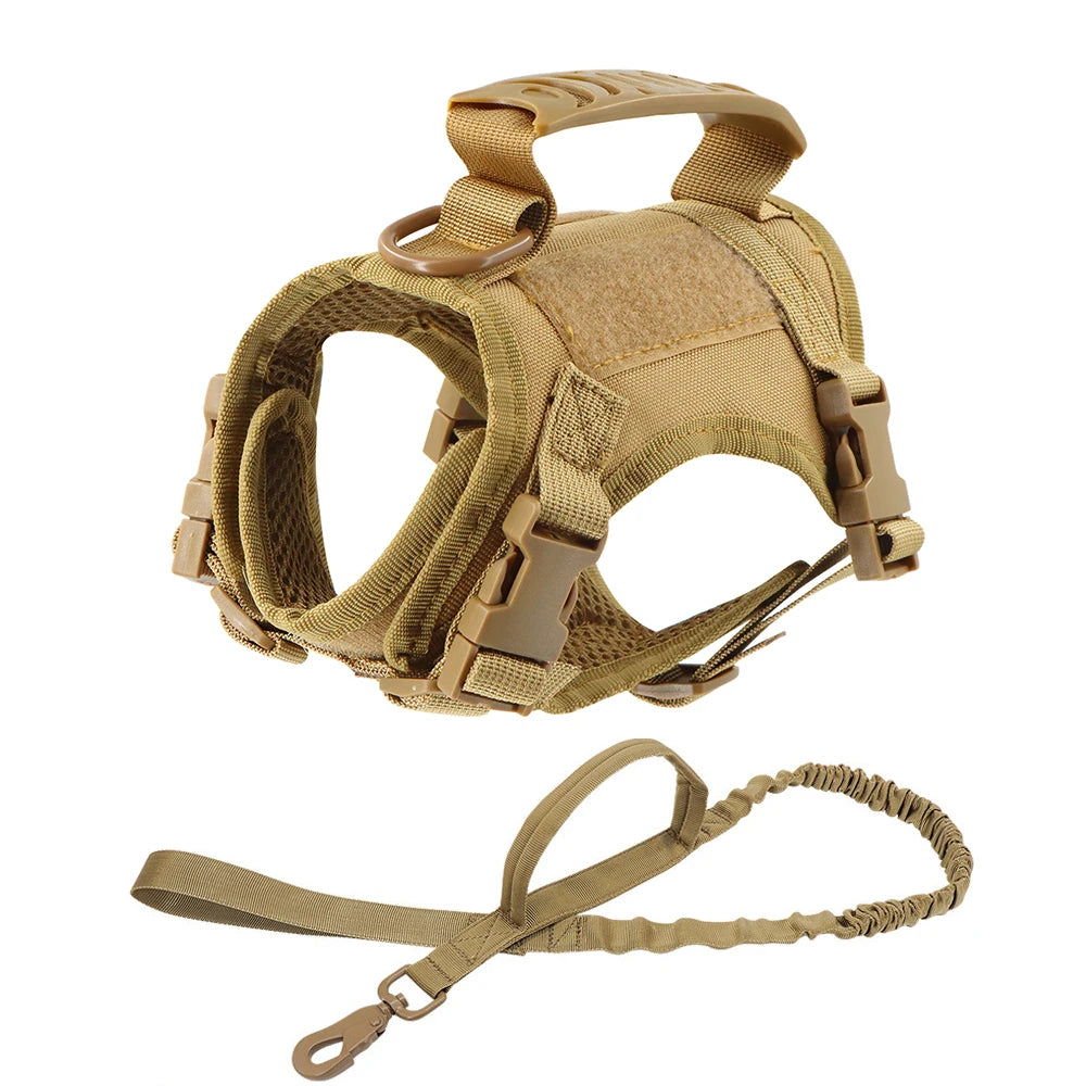 Adjustable Tactical-Style Pet Harness & Set Options