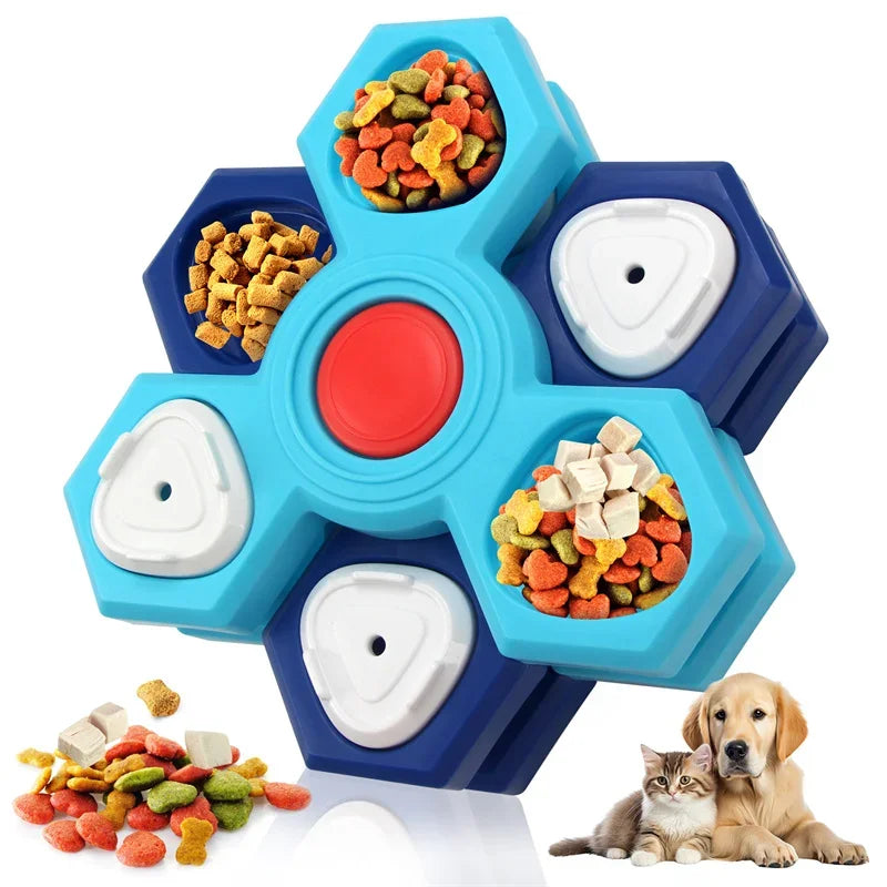 Spinning-Layer Dog Treat Puzzle in Three Options