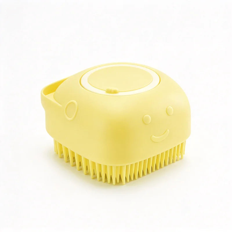 Pet Bathing Brush with Built-In Shampoo Dispenser