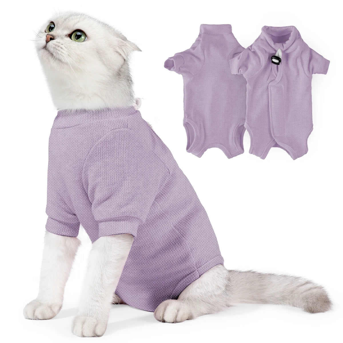 Solid-Color Cat Recovery Suit
