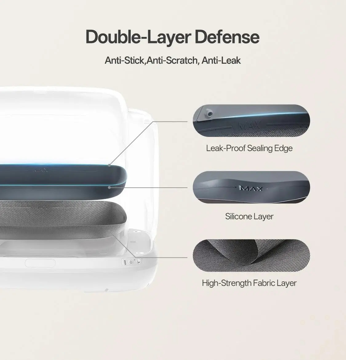 Open-Front Self-Cleaning Cat Litter Box with App Control