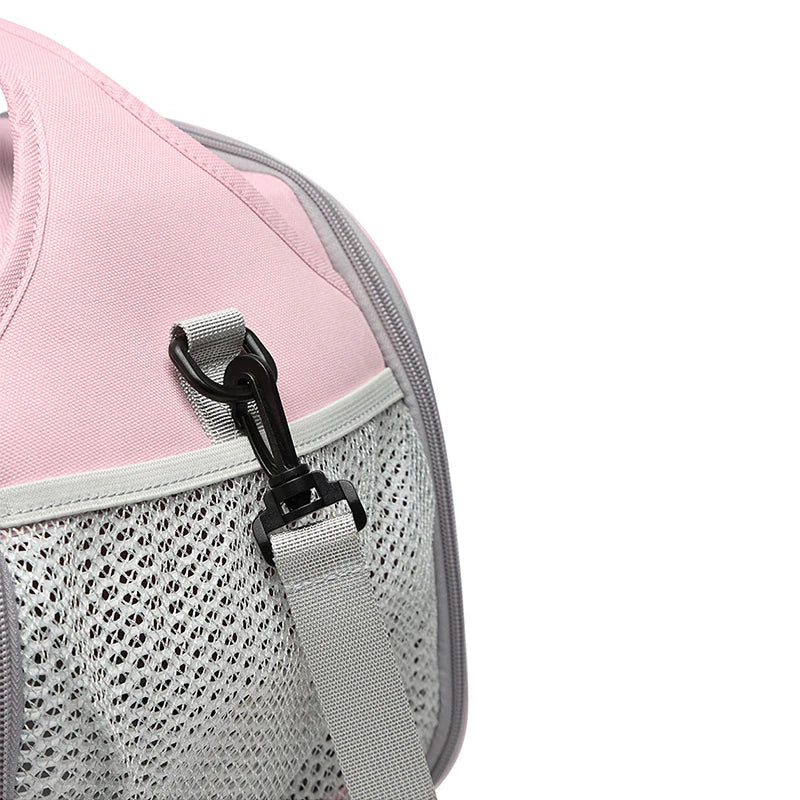 Compact Small-Pet Carrier with Clear Window & Mesh Sides