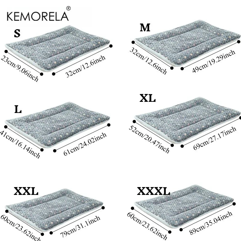Paw-Print Plush Sleeping Mat for Dogs & Cats