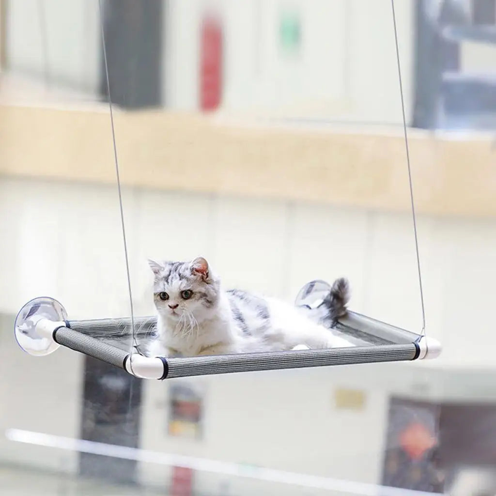Window-Mounted Cat Hammock with Suction Cups