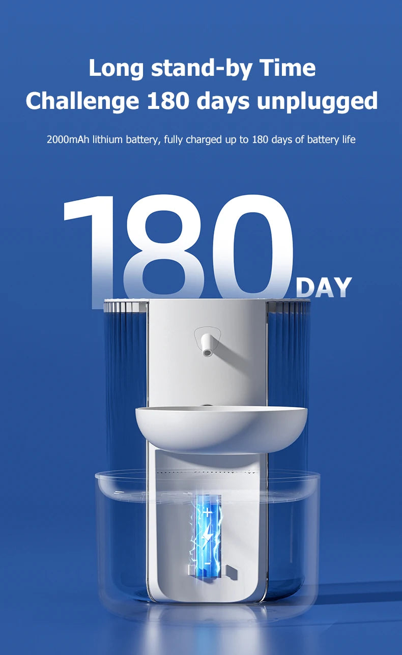 3L Rechargeable Pet Water Dispenser with Tilting Bowl
