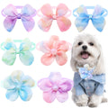 Pastel Pet Bow & Flower Neck Accessories, 5 or 10 Pieces