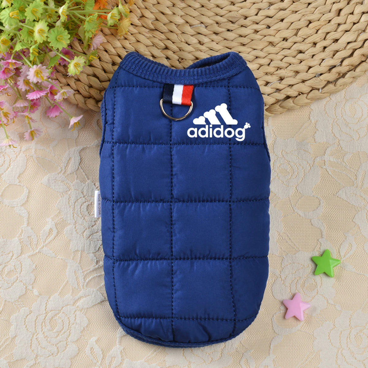 Quilted Graphic Pet Vest with Front Snaps