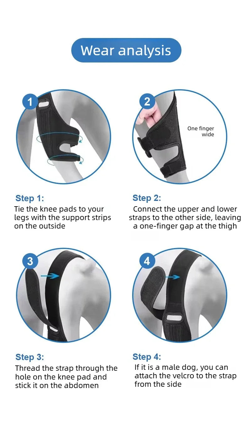 Dog Leg Wraps and Connected Paw Covers, Six Styles