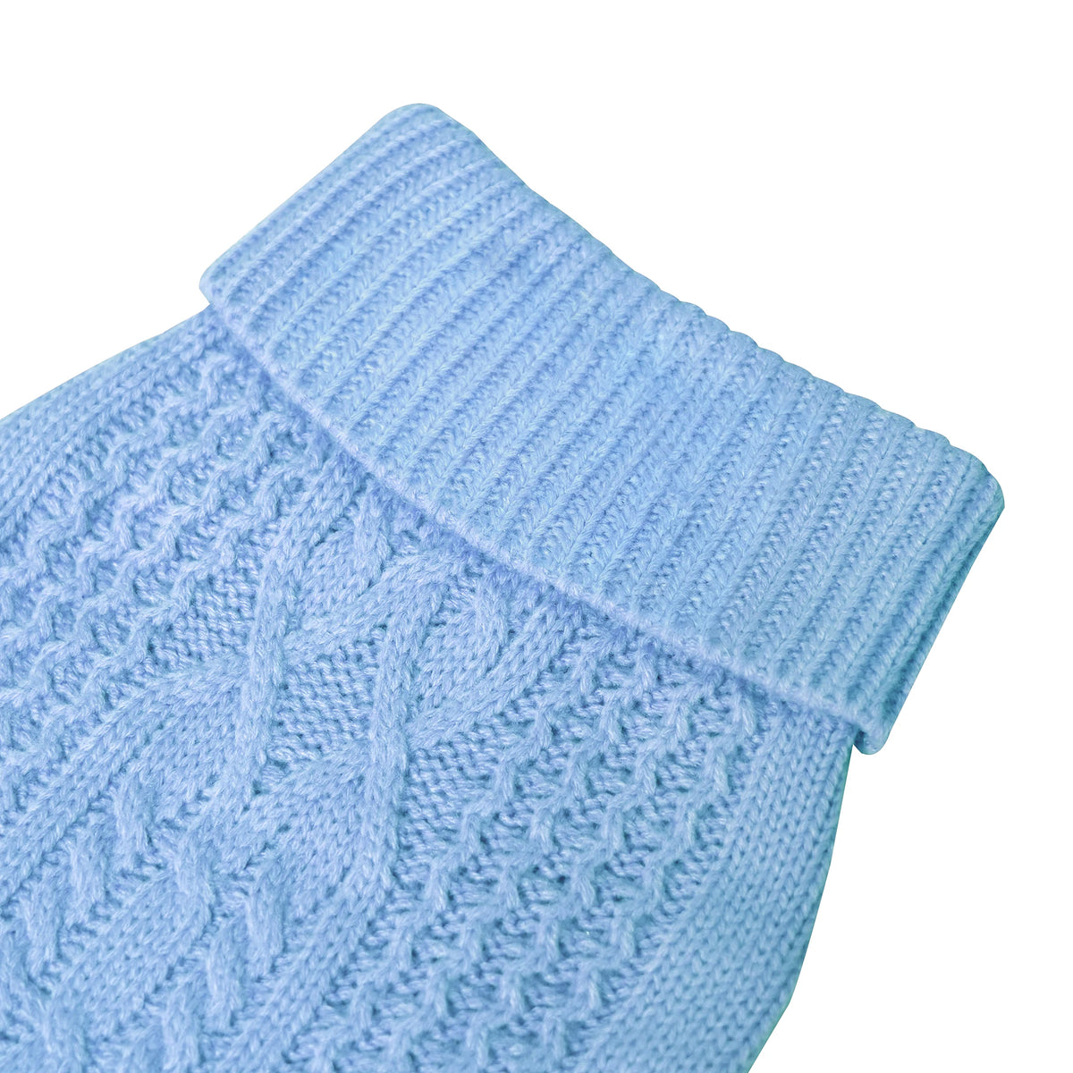 Cable-Knit Pet Turtleneck Sweater