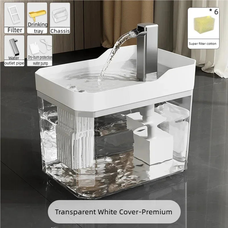 1.5L USB Pet Water Fountain with Filter & Pump